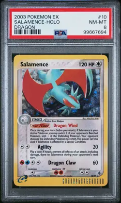 PSA 8 Salamence Holo 10/97 Dragon EX 2003 Pokemon Card - Image 1