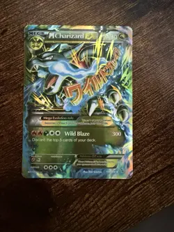 Pokemon Mega M Charizard EX TCG Secret Ultra Rare Holo Card XY Flashfire 108/106 - Image 1