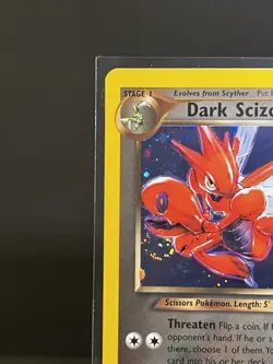 Pokemon TCG Neo Destiny Dark Scizor Holo Rare Card #9/105 Vintage - Image 2