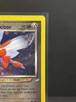 Pokemon TCG Neo Destiny Dark Scizor Holo Rare Card #9/105 Vintage - Image 3