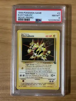 1999 Pokemon Game Elektabuzz #2 Movie Promo NM-MT PSA 8 WOTC Graded Card WOTC - Image 1