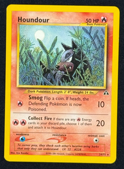 HOUNDOUR *Rare* (LP/NM) - Neo Discovery 24/75 - Pokemon Trading Card Game - Image 1
