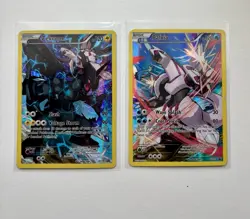 Pokemon TCG Palkia Black Star Promo Full Art Holo Card XY75 LP & Zekrom XY76 - Image 1