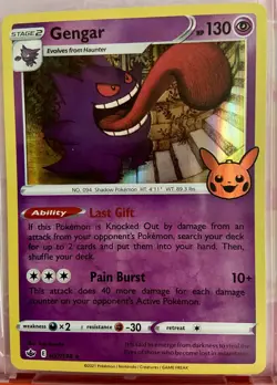 Pokemon Gengar TCG Holo Rare Promo Card 057/198 Trick or Trade Halloween NM - Image 3
