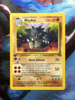 Pokemon Cards: Rhydon 45/64 Jungle 1st Edition WOTC - LP 1999 - Image 1