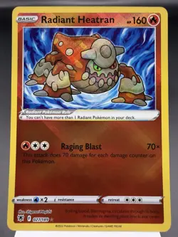 Radiant Heatran 027/189 - Radiant Rare - SWSH Astral Radiance Pokemon Card NM - Image 1