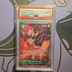 PSA 10 MONKEY D. LUFFY OP02-041 R ALT ART ONE PIECE CARD - Image 1