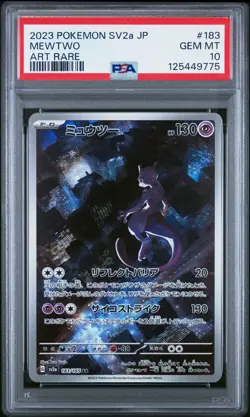 PSA 10 Mewtwo 183/165 Art Rare Sv2a 151 Pokemon Japanese Card - Image 1