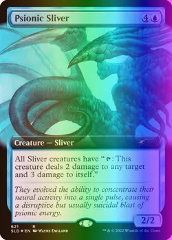 MTG Psionic Sliver (621/3004) Secret Lair Drop Series LP FOIL - Image 1