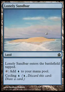 MTG Magic the Gathering Lonely Sandbar (281/320) Commander LP - Image 1