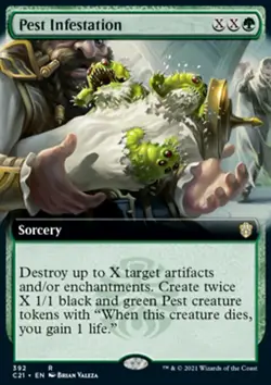 MTG Magic the Gathering Pest Infestation (392/465) Commander 2021 NM - Image 1