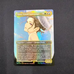 Yuna Grand Summoner Promo 0001 Final Fantasy MTG Borderless Foil Magic Gathering - Image 1