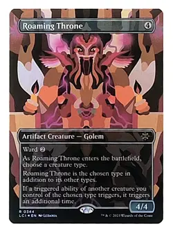 MTG Lost Caverns of Ixalan Roaming Throne (Alternate Art FOIL) MINT/NM x1 - Image 1