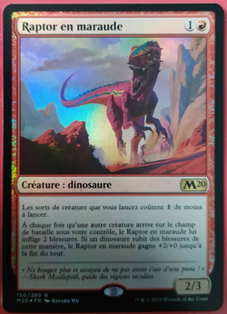 mtg m20 magic 2020 marauding raptor en maraude FOIL FRENCH vf fr - Image 1