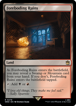 mtg magic Foreboding Ruins doctor who ENGLISH Ruines angoissantes - Image 1