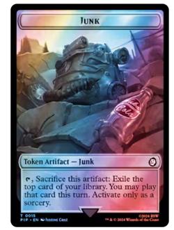 Junk Token (Random Back) Foil Fallout MTG - Image 1