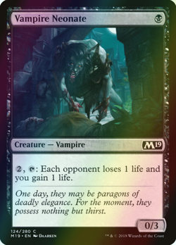 MTG Vampire Neonate Foil ** Core Set 2019 ** English (NM) - Image 1