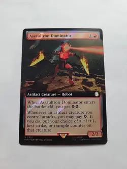MTG - Assaultron Dominator (Extended Art) (Surge Foil) PIP Rare #0912 - Image 1