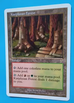 Magic the Gathering MTG 7th Edition KARPLUSAN FOREST LP/EX RARE 2001 Nice! - Image 2