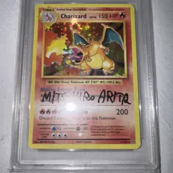 2016 Pokemon XY Evolutions Charizard Holo Matsuhiro Arita PSA 9 Auto 10 - Image 1