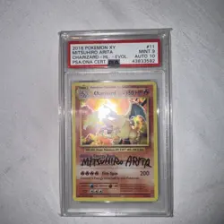 2016 Pokemon XY Evolutions Charizard Holo Matsuhiro Arita PSA 9 Auto 10 - Image 4