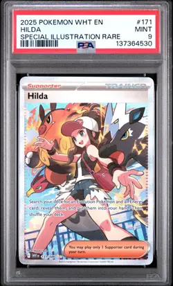 PSA 9 HILDA 171/086 WHITE FLARE SPECIAL ILLUSTRATION RARE POKEMON 😍 - Image 1