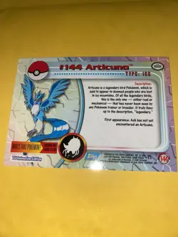Topps Pokemon Articuno #144 Blue Logo Non-Holo TV Animation Edition NM Condition - Image 2