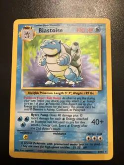 Pokemon TCG Blastoise 2/102 Holo Rare Base Set, Original LP - Image 2