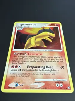 Pokemon TCG Typhlosion Mysterious Treasures 16/123 Cosmo Holo Rare 2007 - NM - Image 2