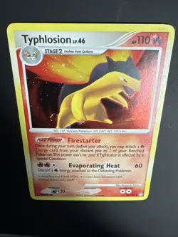 Pokemon TCG Typhlosion Mysterious Treasures 16/123 Cosmo Holo Rare 2007 - NM - Image 3