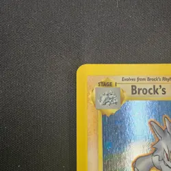Pokemon TCG Brock's Rhydon Gym Heroes 2/132 Holo Unlimited Rare - Image 2