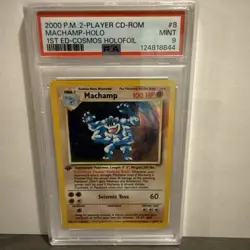 Pokemon TCG Machamp Holo 1st Edition 2000 Cd-rom - Image 1