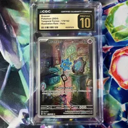 Pokemon Bronzor 170/162 Temporal Forces Illustration Rare CGC PRISTINE 10 - Image 1