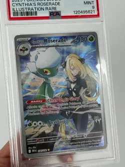 2025 POKEMON DRI EN-DESTINED RIVALS #184 CYNTHIA'S ROSERADE ILLUST. RARE - PSA 9 - Image 3