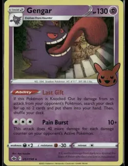 Pokemon TCG Gengar Holo Rare 57/198 Trick Or Trade Halloween NM - Image 1