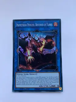 YuGiOh! Promethean Princess, Bestower of Flames RA03-EN050 Super Rare 1st Ed - Image 1