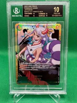 2022 ONE PIECE ROMANCE DAWN JAPANESE YAMATO SCR #OP01-121 BGS 10 BLACK LABEL - Image 1