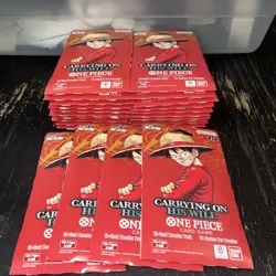 One Piece OP-13 Carrying On His Will Sealed Sleeved Booster Packs Lot Of 24 - Image 1