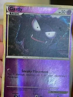 POKEMON GASTLY 63/102 UNCOMMON REVERSE HOLOFOIL TRIUMPHANT MP CARD - Image 3