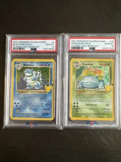 PSA 10 Pokemon Card Lot Celebrations, Blastoise & Venusaur - Image 1