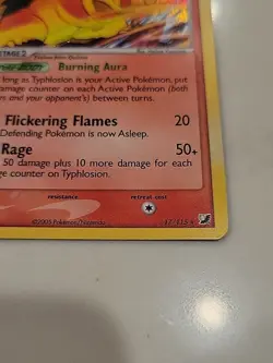 Typhlosion 17/115 Rare Vintage Unseen Forces Holo 2005 - Pokemon Card - Image 4