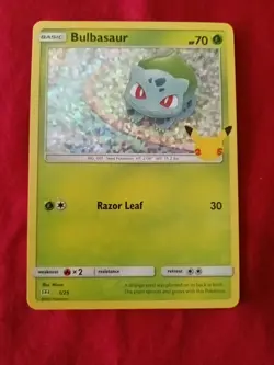 2021 POKEMON TCG MCDONALDS 25TH ANNIVERSARY BASIC HOLO BULBASAUR CARD 1/25 RARE! - Image 1