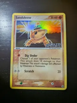 Sandshrew Reverse Holo Card 82/113 Delta Species Pokemon NM - Image 3