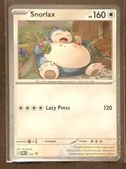 2024 Pokemon Snorlax #122 Scarlet & Violet Promo Card Holo - Image 1