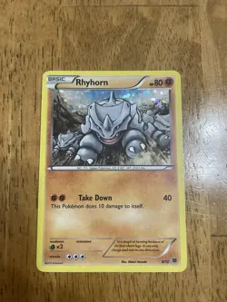 McDonald's Rhyhorn 8/12 Promo Pokemon Card 2015 - Image 1