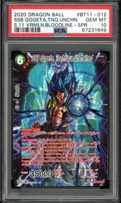 SSB Gogeta Technique Unchained BT11-012 SPR Dragon Ball Super Card PSA 10 - Image 1