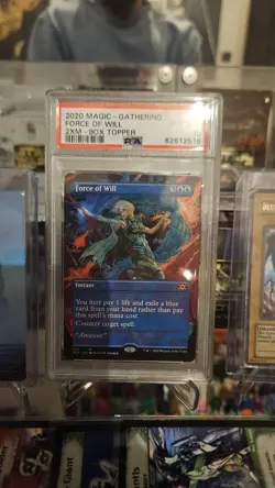 PSA 10 BORDERLESS Force of Will - Double Masters (Magic/MTG) Mint BOX TOPPER - Image 3