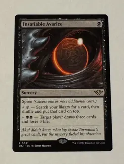 MTG Insatiable Avarice - Outlaws Of Thunder Junction NM - Image 1