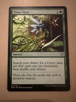 MTG - Three Visits - Commander Legends: Battle for Baldur's Gate - NM - Image 1