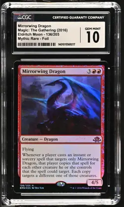 MIRRORWING DRAGON Eldritch Moon Foil Mythic CGC 10 Gem Mint MTG [Nostalgium] - Image 1